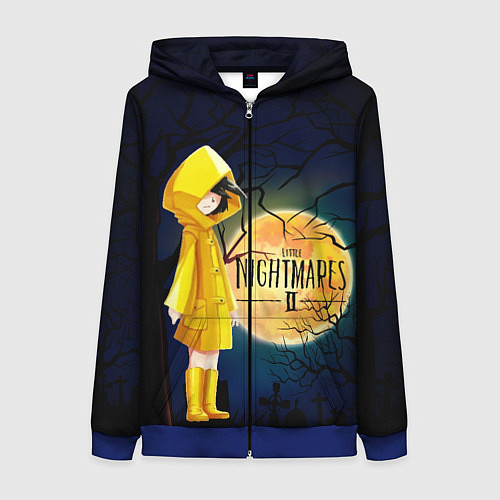 Женская толстовка на молнии Little Nightmares 2 / 3D-Синий – фото 1