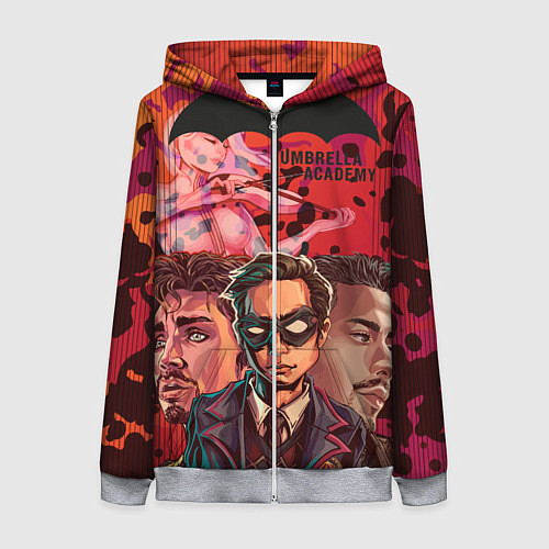 Женская толстовка на молнии Академия Амбрелла / 3D-Меланж – фото 1