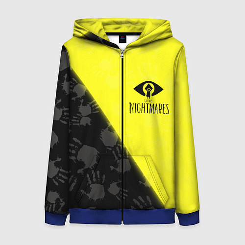 Женская толстовка на молнии Little Nightmares / 3D-Синий – фото 1