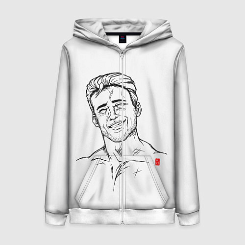 Женская толстовка на молнии Aniki / 3D-Белый – фото 1