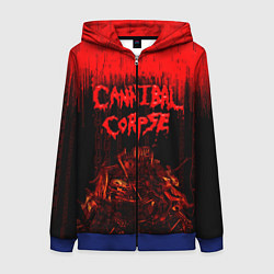 Толстовка на молнии женская CANNIBAL CORPSE, цвет: 3D-синий