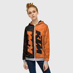 Толстовка на молнии женская KTM КТМ Z, цвет: 3D-меланж — фото 2