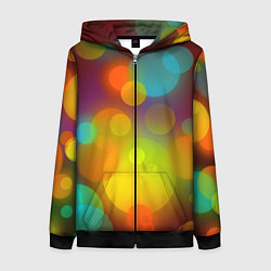 Женская толстовка на молнии Цветные блики