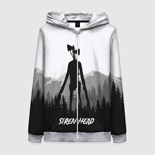 Женская толстовка на молнии SIREN HEAD DARK FOREST / 3D-Меланж – фото 1
