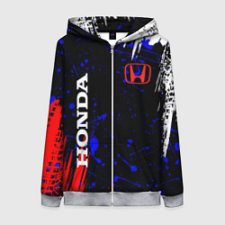 Толстовка на молнии женская HONDA, цвет: 3D-меланж