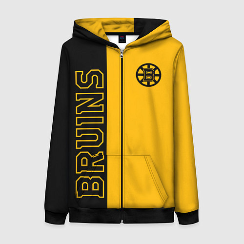 Женская толстовка на молнии NHL BOSTON BRUINS / 3D-Черный – фото 1