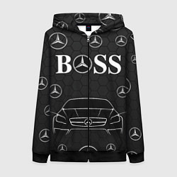 Толстовка на молнии женская BOSS MERCEDES-BENZ, цвет: 3D-черный