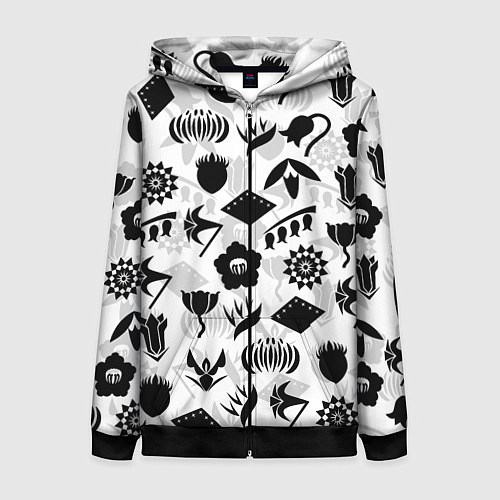 Женская толстовка на молнии БЛИЧ КАПИТАНЫ ГОТЕЙ 13 ЭМБЛЕМЫ / 3D-Черный – фото 1