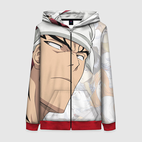 Женская толстовка на молнии Bleach Anime Abarai Renji / 3D-Красный – фото 1