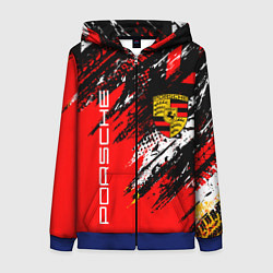 Толстовка на молнии женская PORSCHE ПОРШЕ ГРАНЖ, цвет: 3D-синий