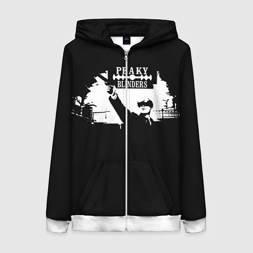 Женская толстовка на молнии Peaky BlindersОстрые Козырьки / 3D-Белый – фото 1