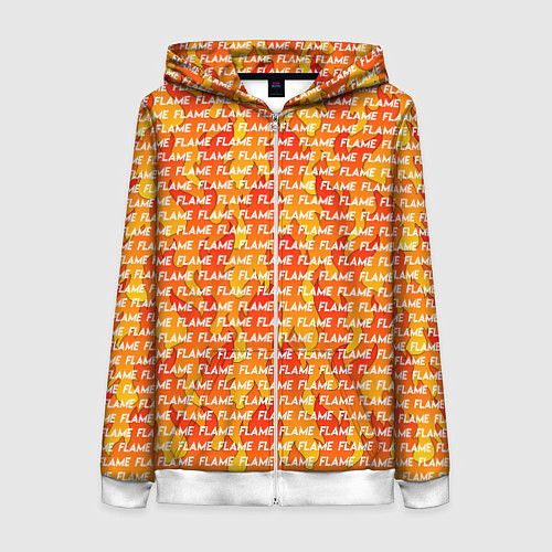 Женская толстовка на молнии РЫЖЕЕ ПЛАМЯ GINGER FLAME / 3D-Белый – фото 1