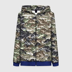 Женская толстовка на молнии Камуфляж для рыбака