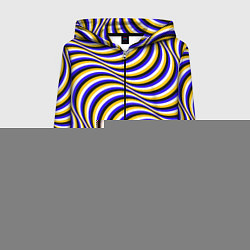 Толстовка на молнии женская Иллюзия обман зрения, цвет: 3D-синий