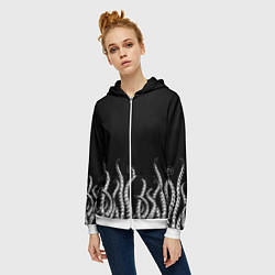 Толстовка на молнии женская Octopus Щупальца, цвет: 3D-белый — фото 2