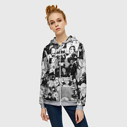 Толстовка на молнии женская Магическая Битва, цвет: 3D-меланж — фото 2