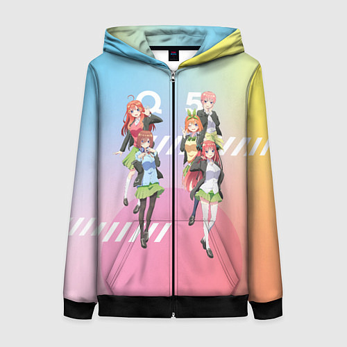 Женская толстовка на молнии Пять невест / 3D-Черный – фото 1