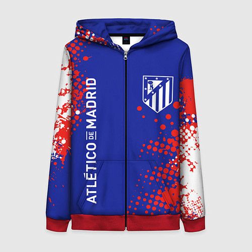 Женская толстовка на молнии ATLETICO DE MADRID АТЛЕТИКО / 3D-Красный – фото 1