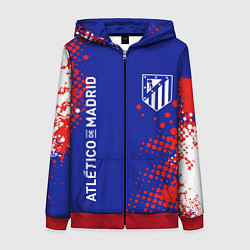 Толстовка на молнии женская ATLETICO DE MADRID АТЛЕТИКО, цвет: 3D-красный