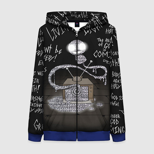 Женская толстовка на молнии The Binding of Isaac Dogma / 3D-Синий – фото 1