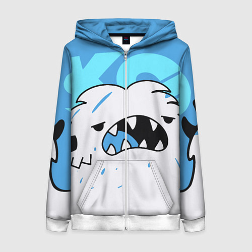 Женская толстовка на молнии SK8 the Infinity Скейт Ланги / 3D-Белый – фото 1