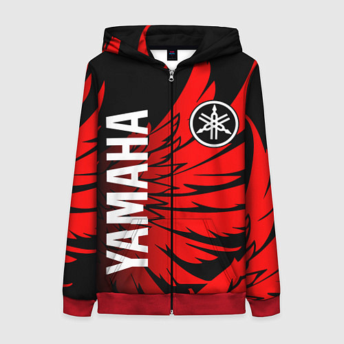 Женская толстовка на молнии YAMAHA ЯМАХА МОТОСПОРТ / 3D-Красный – фото 1