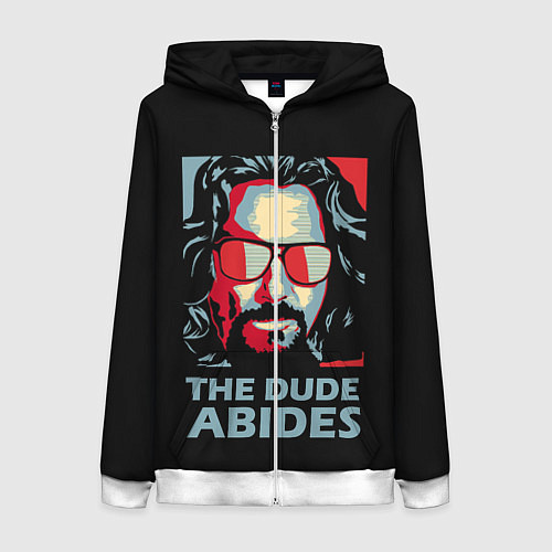Женская толстовка на молнии The Dude Abides Лебовски / 3D-Белый – фото 1