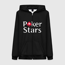 Толстовка на молнии женская Poker Stars, цвет: 3D-черный