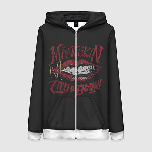 Женская толстовка на молнии Maneskin Zitti e Buoni / 3D-Белый – фото 1