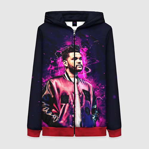 Женская толстовка на молнии The Weeknd / 3D-Красный – фото 1