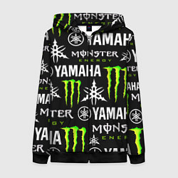 Толстовка на молнии женская YAMAHA X MONSTER SPORT, цвет: 3D-черный