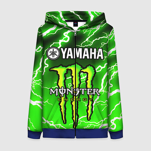 Женская толстовка на молнии YAMAHA X MONSTER SPORT / 3D-Синий – фото 1