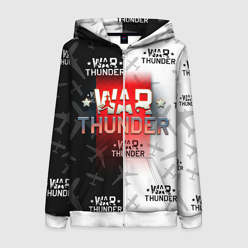Женская толстовка на молнии WAR THUNDER ВАР ТАНДЕР / 3D-Белый – фото 1