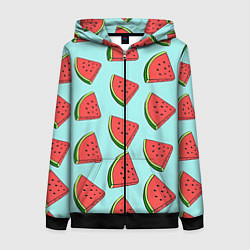 Женская толстовка на молнии Дольки арбузов