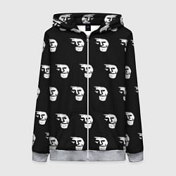 Толстовка на молнии женская Dark trollface, цвет: 3D-меланж