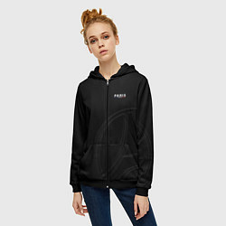 Толстовка на молнии женская PSG Core Big Logo Black New 202223, цвет: 3D-черный — фото 2