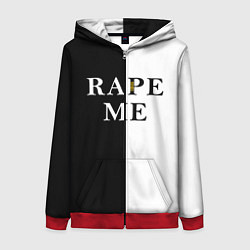 Толстовка на молнии женская Rape Me Kurt Cobain спина Z, цвет: 3D-красный