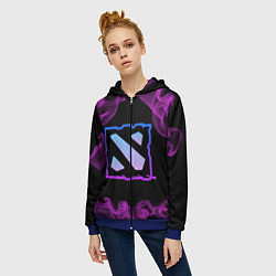Толстовка на молнии женская Дота - Dota 2, цвет: 3D-синий — фото 2
