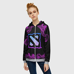 Толстовка на молнии женская Дота - Dota 2, цвет: 3D-меланж — фото 2