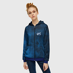 Толстовка на молнии женская Ori Logo Ori and the Will of the Wisps Z, цвет: 3D-синий — фото 2