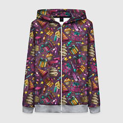 Женская толстовка на молнии День Рождения