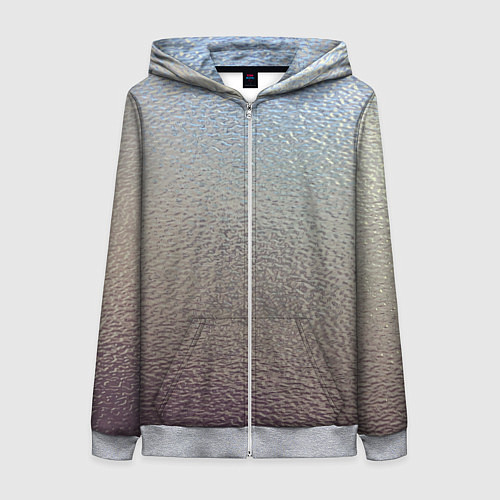 Женская толстовка на молнии Металликскин / 3D-Меланж – фото 1