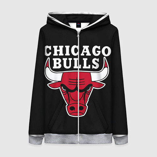 Женская толстовка на молнии B C Chicago Bulls / 3D-Меланж – фото 1