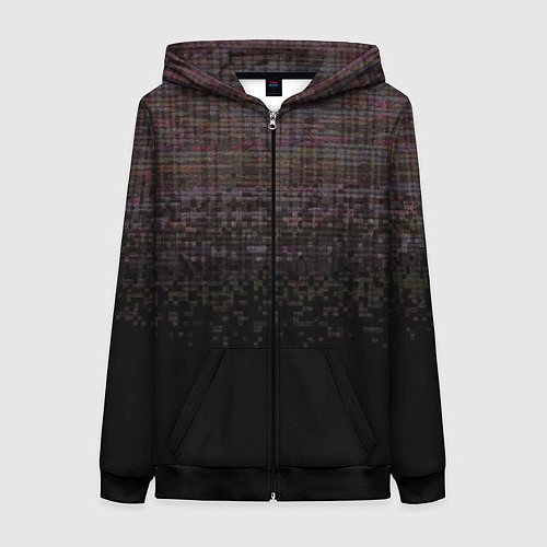 Женская толстовка на молнии Going offline noise / 3D-Черный – фото 1