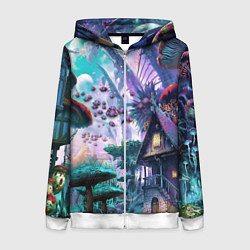 Толстовка на молнии женская FantasyFish, цвет: 3D-белый