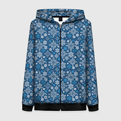 Женская толстовка на молнии Снежные Узоры на Новый Год
