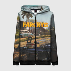 Толстовка на молнии женская Far Cry 6 game art, цвет: 3D-черный