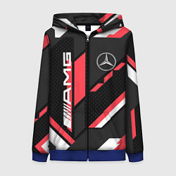Женская толстовка на молнии MERCEDES-BENZ AMG GEOMETRY STRIPES RED