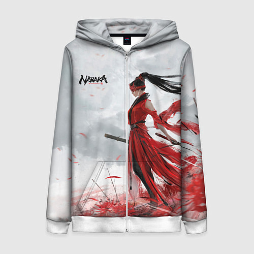Женская толстовка на молнии Naraka BP / 3D-Белый – фото 1