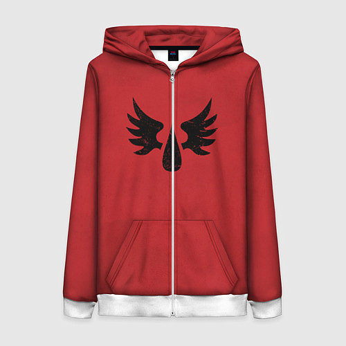 Женская толстовка на молнии Кровавые ангелы цвет легиона 9 / 3D-Белый – фото 1